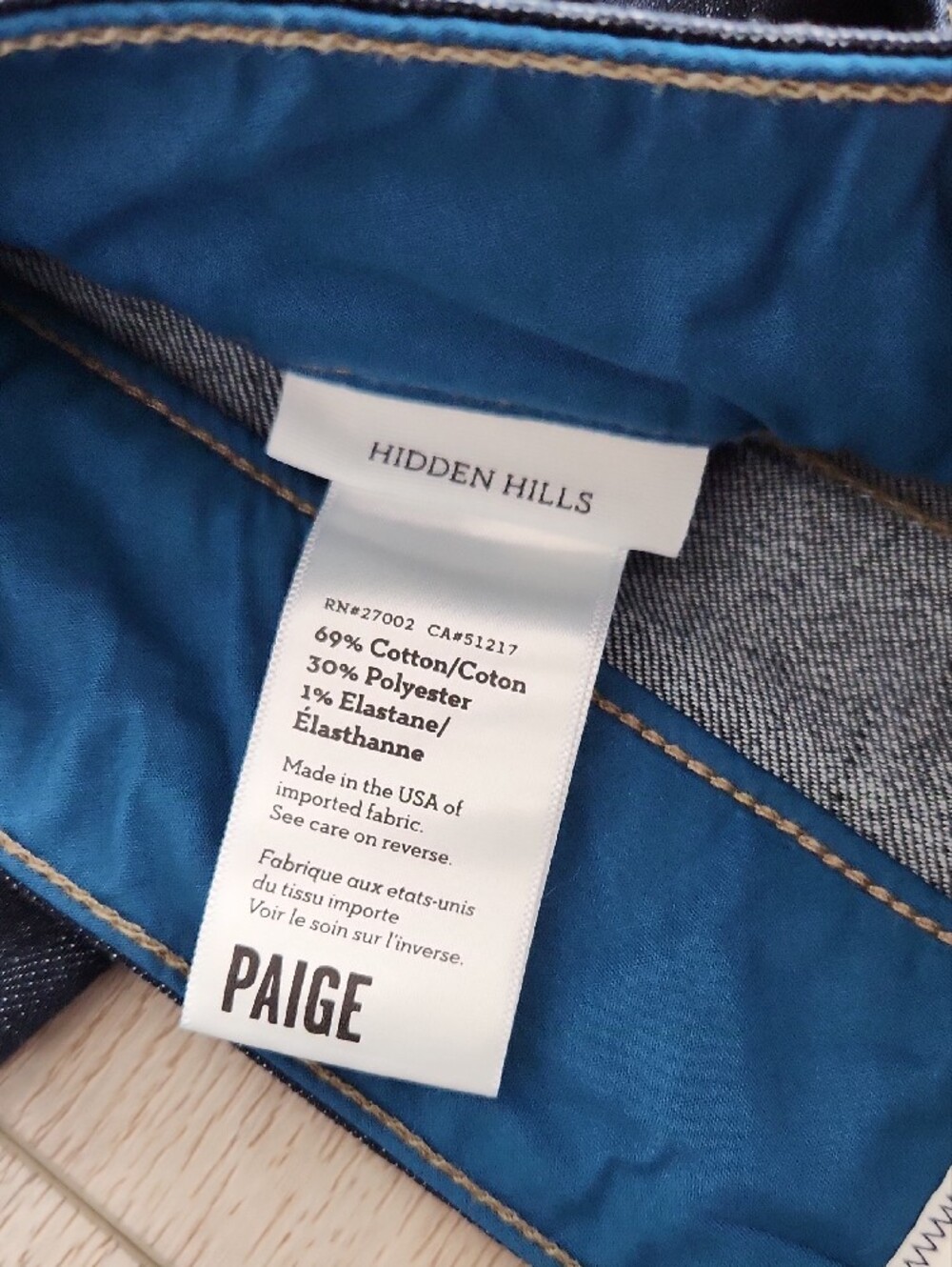 PAIGE Dark Indigo Flare Jeans Hidden Hills - Picture 7 of 15